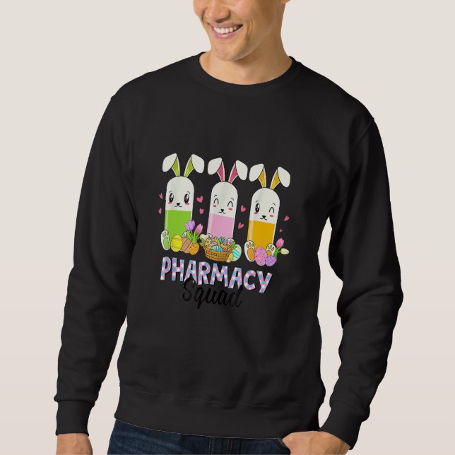 Funny Pills Pharmacy Squad Pharmacist Life Påsk Lång Ärmad Tröja (Framsida)