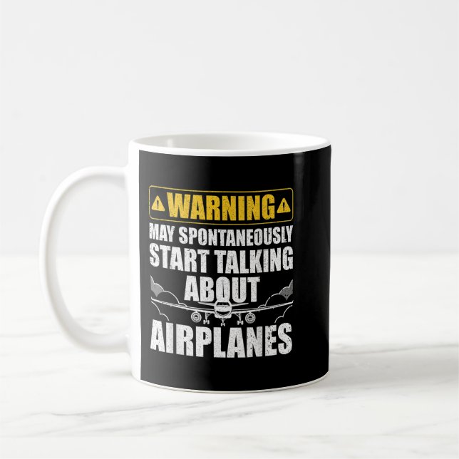 Funny Pilot Art För manar Women Aviation Pilot Air Kaffemugg (Vänster)