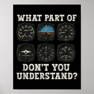 Funny Pilot Art Manar Women Aviation Airline Pilot Poster