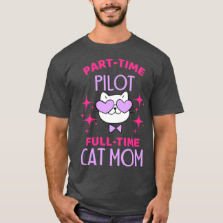 Funny Pilot Cat Lover T Shirt