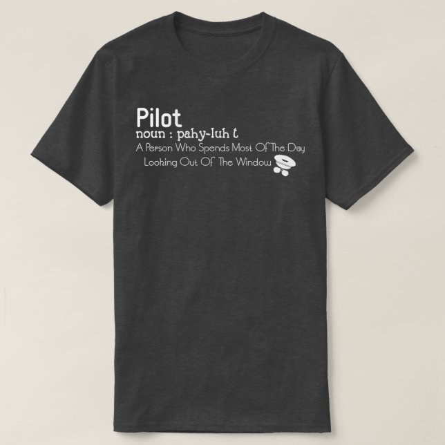 Funny Pilot Definition 5 T Shirt (Design framsida)
