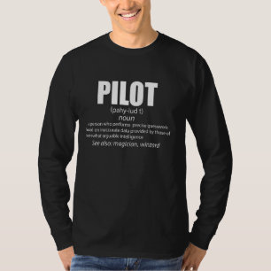 Funny Pilot Definition Aviation Manar för Far S T Shirt