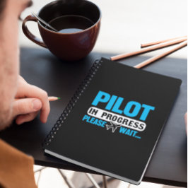 Funny pilot i Progress Flight School Student Anteckningsbok