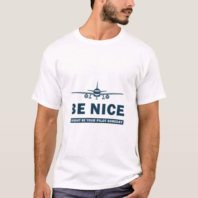 Funny pilot- och flygplan t shirt (Framsida)