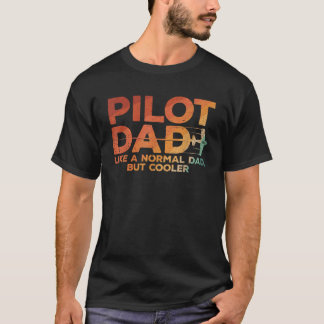 Funny Pilot Pappa Art För manar Far Aviation Airpl T Shirt