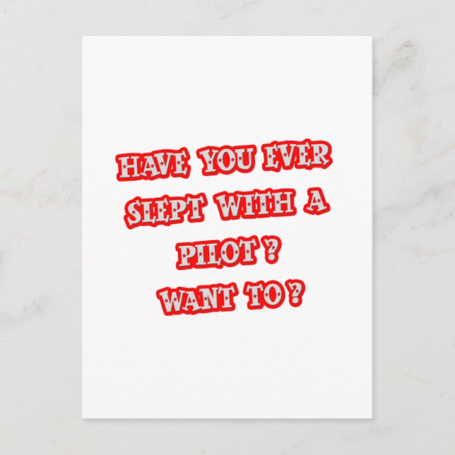 Funny Pilot Plocka-up-rad Vykort (Framsida)