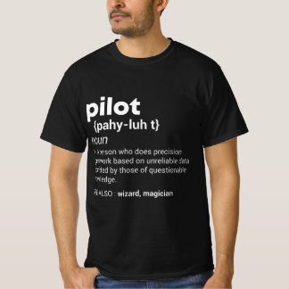 Funny pilotdefinition Utformning Flygplan Jet Avia T Shirt