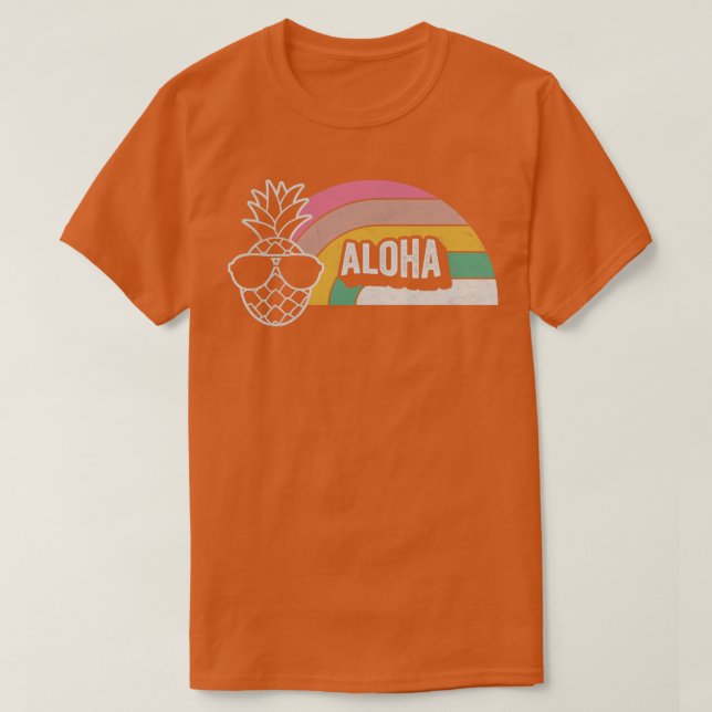 Funny Pineapple Älskare Aloha Tropical Summer Vibe T Shirt (Design framsida)