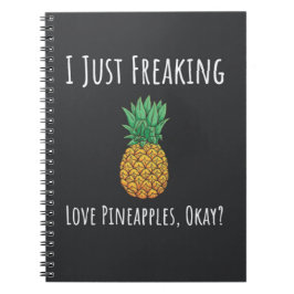 Funny Pineapple Gifts Fruit Cute Humor Vegan Anteckningsbok