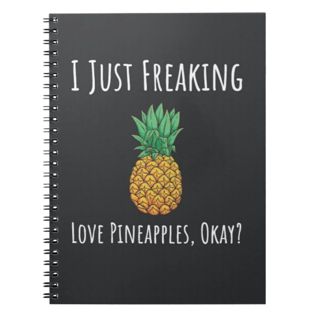 Funny Pineapple Gifts Fruit Cute Humor Vegan Anteckningsbok (Framsidan)