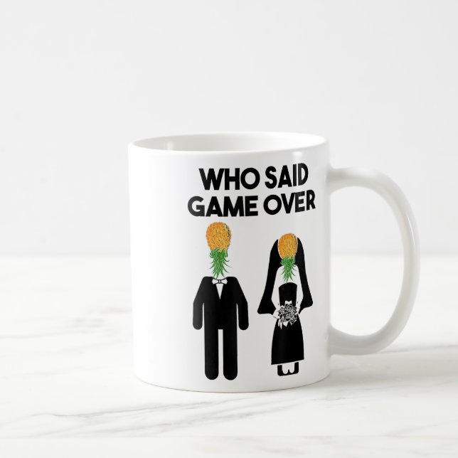 Funny Pineapple Swinger Gift Bröllop Bride Groom M Kaffemugg (Höger)