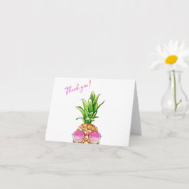 Funny Pineapple Tack för ditt kort