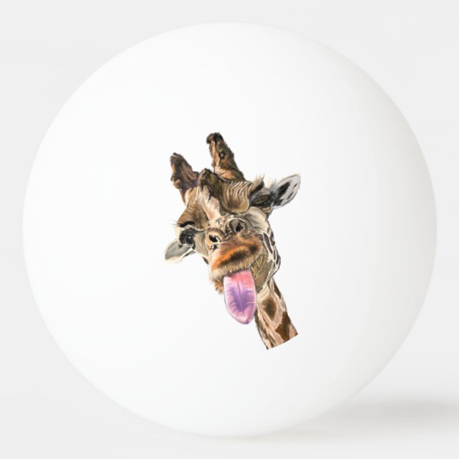 Funny Ping Pong Balls Playful Giraffe Pingisboll (Framsidan)