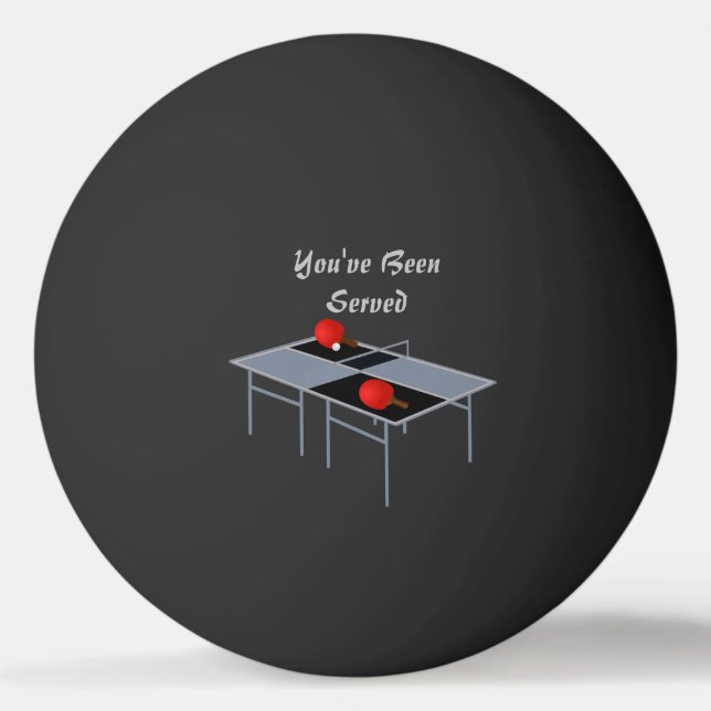 Funny Ping Pong Bord-serverad design. Pingisboll (Framsidan)