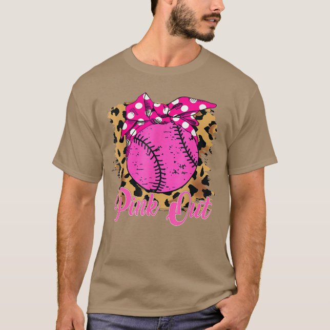 Funny Pink Out Breast Cancer Awareness Pink Ribbon T Shirt (Framsida)