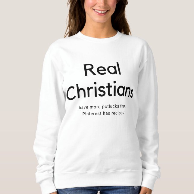 Funny Pinterest Church Christian Sweatshirt T Shirt (Framsida)