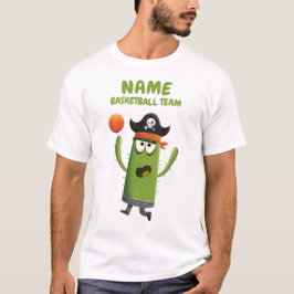 Funny Pirat Cactus Basketball Team | Anpassade T Shirt
