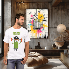 Funny Pirat Cactus Fitness Crew | Anpassningsbar G T Shirt