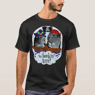 Funny Pirat Cute Guinea-Grisar Wheek Squad, utgive T Shirt