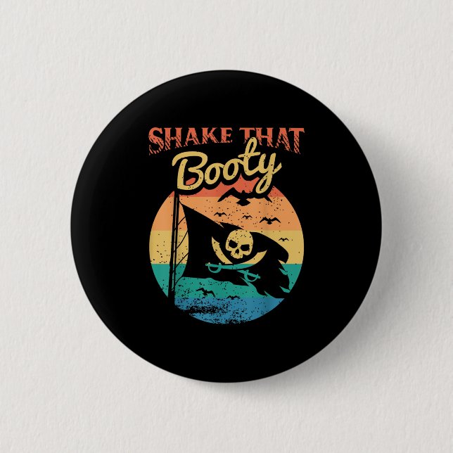 Funny Pirat Freebooter Buccaneer (Karibiskt sändar Knapp (Framsida)
