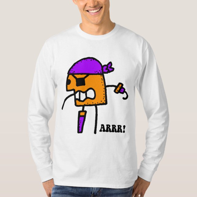 Funny pirat Halloween Tee Shirt (Framsida)