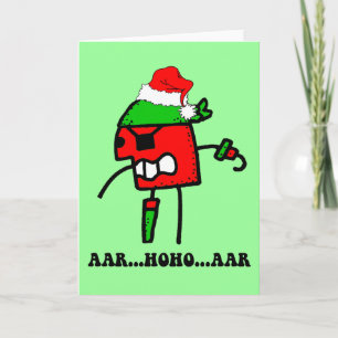 Funny pirat-jul helgkort