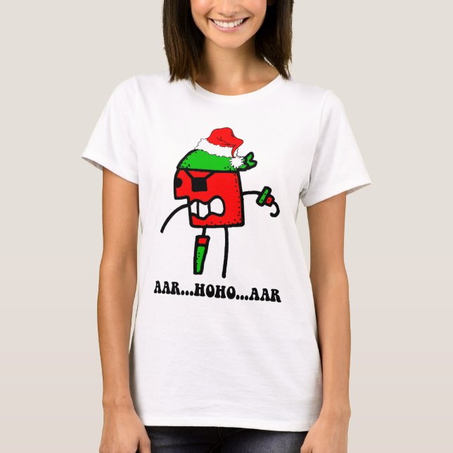 Funny pirat-jul t shirt (Framsida)