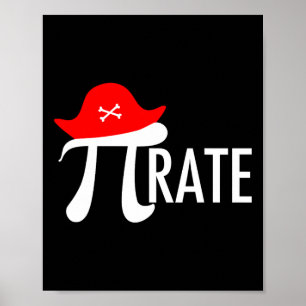 Funny Pirat Math Pun - Pi Day Symbol Humor Tee Poster