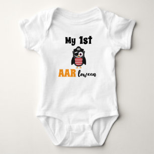Funny Pirat My 1st Halloween Bus eller godis Baby T Shirt