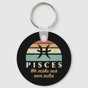 Funny Pisces Zodiac Regler Nyckelring