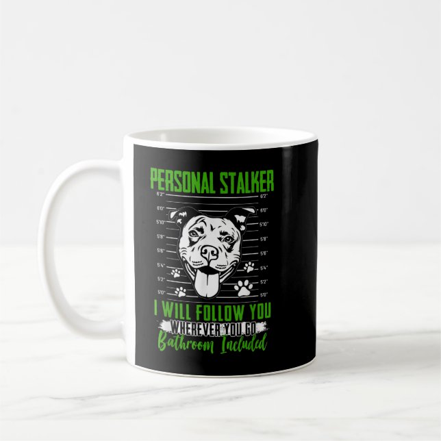 Funny Pitbull Graphic for Women and Manar Pitbull  Kaffemugg (Vänster)
