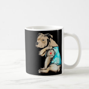 Funny Pitbull Hund I Kärlek Grandpa Tattoo Funny G Kaffemugg