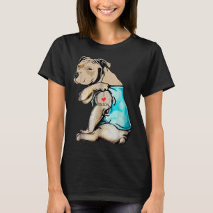 Funny Pitbull Hund I Kärlek Grandpa Tattoo Funny G T Shirt