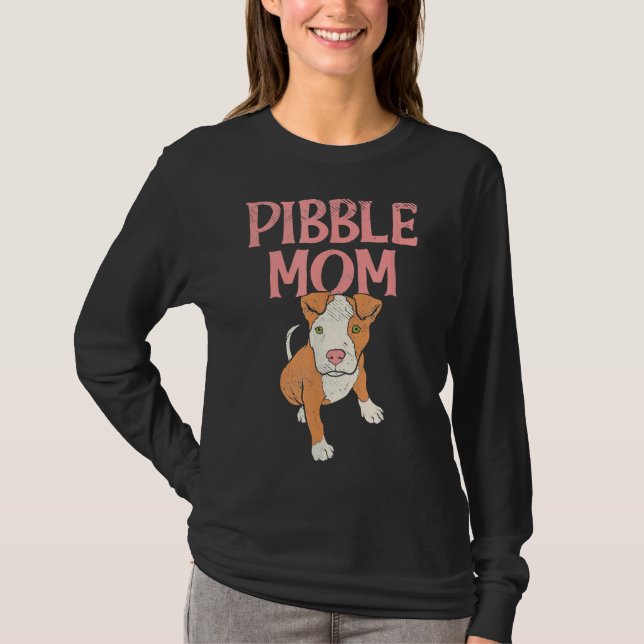 Funny Pitbull Mamma Pibble Mamma T Shirt (Framsida)