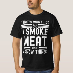 Funny Pitmaster-I Smoke Kött BBQ Smoker Grill-gå T Shirt