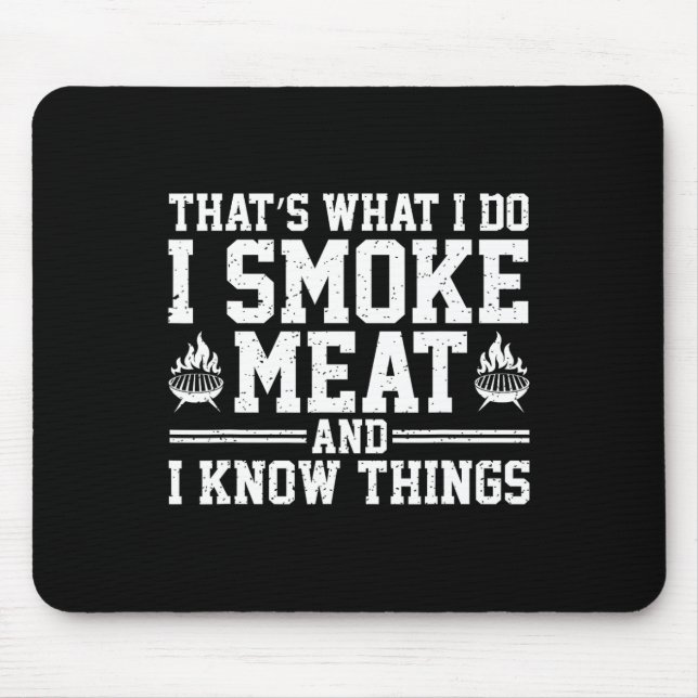 Funny Pitmaster I Smoke Kött Bbq Smoker Grill Gril Musmatta (Framsidan)