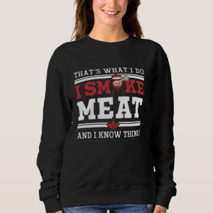 Funny Pitmaster Shirt I Smoke Kött BBQ Smoker Gril T