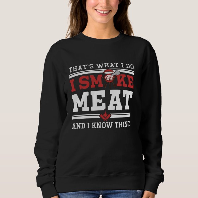 Funny Pitmaster Shirt I Smoke Kött BBQ Smoker Gril T (Framsida)