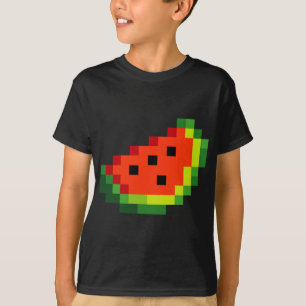 Funny Pixel Watermelon - Retro 8 - Bit Arcade-spel T Shirt