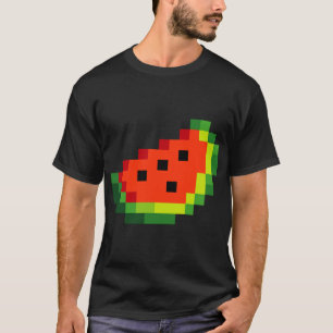 Funny Pixel Watermelon - Retro 8 - Bit Arcade-spel T Shirt