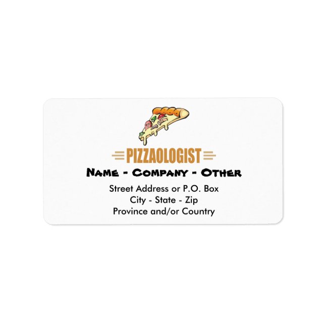 Funny Pizza Adressetikett (Framsidan)