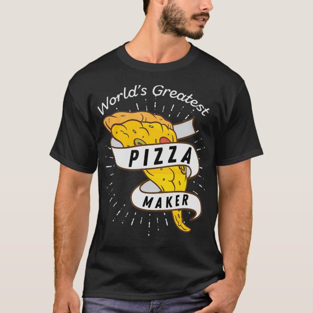 Funny Pizza Älskare Pizza Delivery Man Pizza Maker T Shirt (Framsida)