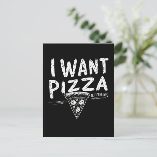Funny Pizza Älskare Quote Vykort (Stående Fram)