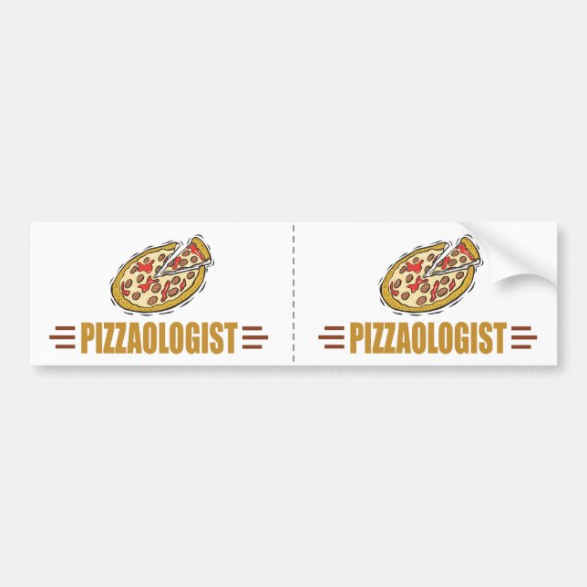 Funny Pizza Bildekal (Framsidan)