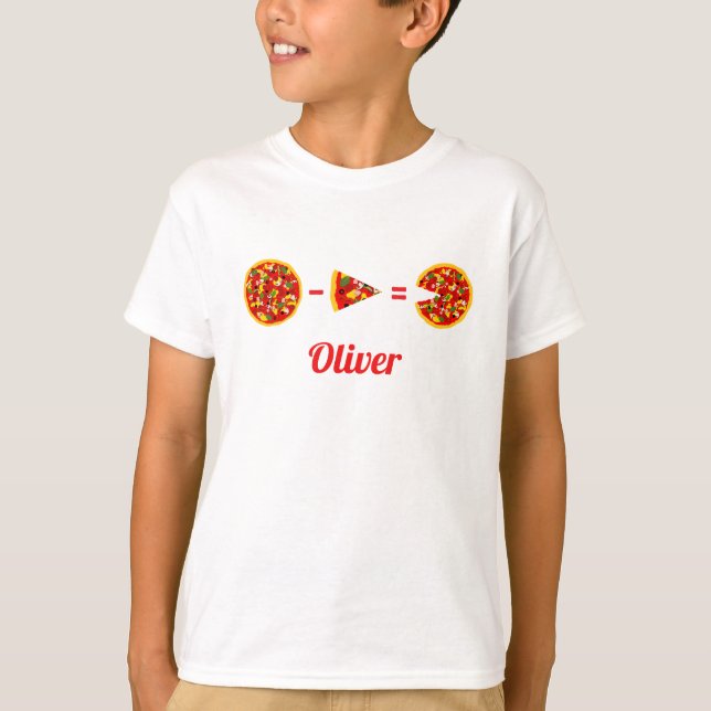 Funny Pizza Calculation Personlig T Shirt (Framsida)