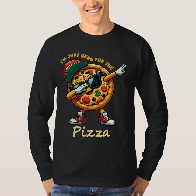 Funny Pizza Design T Shirt (Framsida)