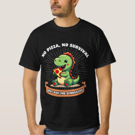 Funny Pizza Dinosaurs Lover Cute Dino eating Pizza T Shirt
