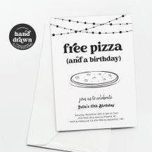 Funny Pizza Födelsedagsfest inbjudan