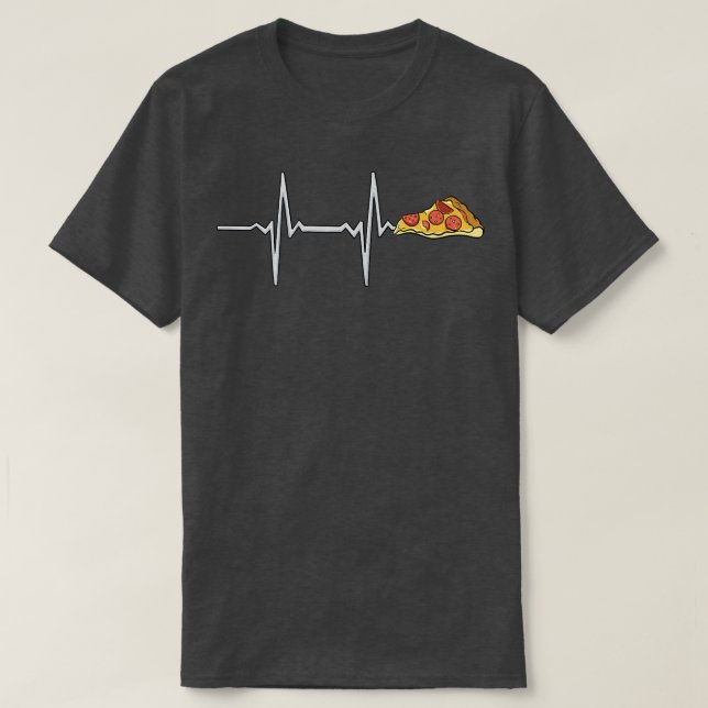 Funny Pizza Heartslag Tee Funny Pizza Älskare Roli (Design framsida)