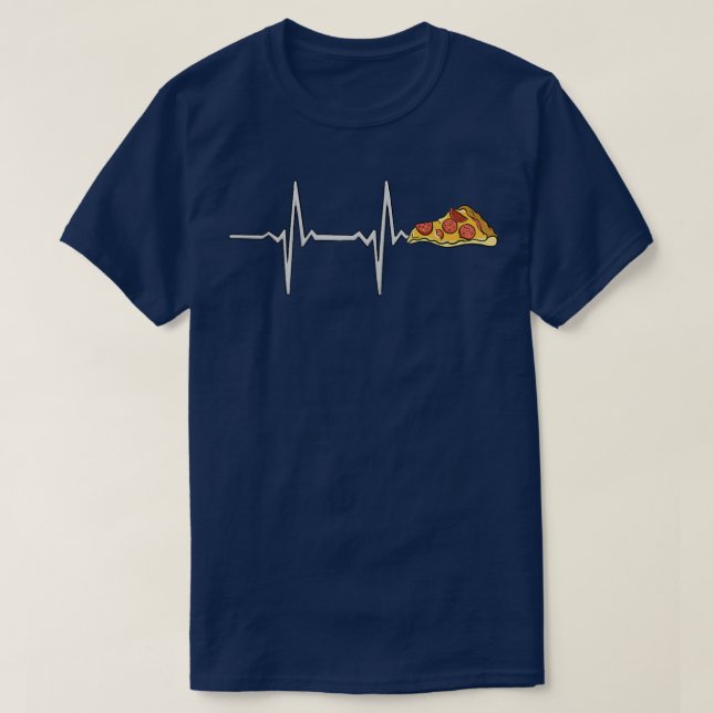 Funny Pizza Heartslag Tee Funny Pizza Älskare Roli (Design framsida)